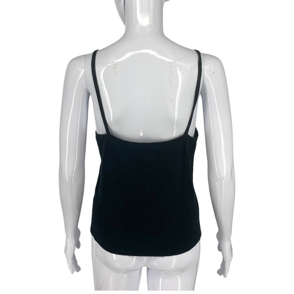 Vintage Y2K Isaac Mizrahi x Target Sz XL Puckered Knit Black Sweater Tank Top - Picture 7 of 7